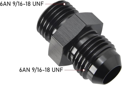 6AN Male Flare to 6AN ORB O-ring Boss Fuel Pump Rail Adapter Fitting Aluminum - Image 2