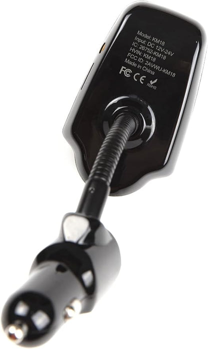 Nulaxy Car Bluetooth FM Transmitter, 1.44" Display Flexible Gooseneck, - Image 7