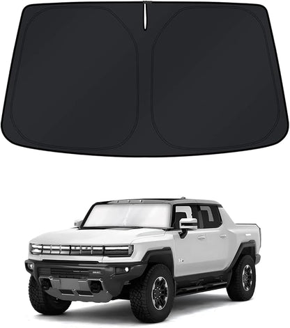 KUST Windshield Sun Shade for GMC Hummer EV 2022-2023 2024 2025 Window Shade by KUST