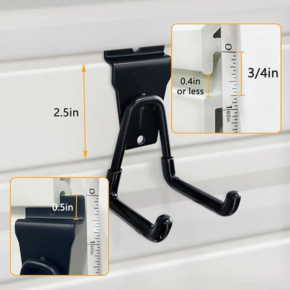 Slatwall Hooks Heavy Duty Slat Wall Accessories Garage Small U Hooks and Hangers - Image 6