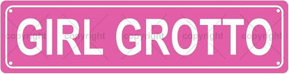 GIRL GROTTO Space Metal Tin Street Sign Bar Cafe Garage Cave Home Room Wall by Unknown