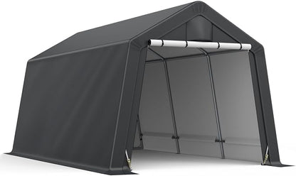 10x15FT Outdoor Storage Shelter Carport, Thickened Double-layer Heavy Duty by Raxmolo