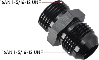 16AN Male Flare to 16AN ORB O-ring Boss Fuel Pump Rail Adapter Fitting Aluminum - Image 2