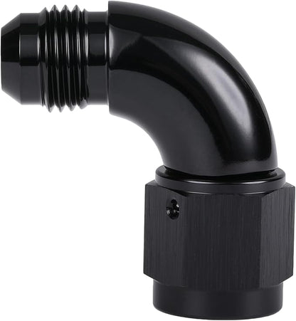 90 Degree 6AN Male to 6AN Female Swivel Full Flow Fitting Adapter Coupler by Podavelle