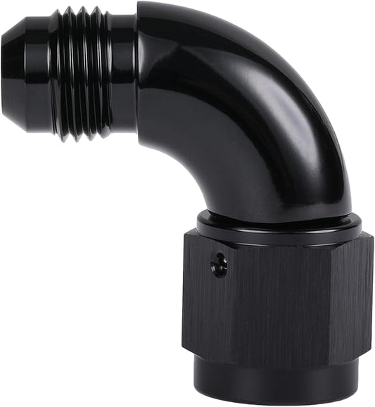 90 Degree 6AN Male to 6AN Female Swivel Full Flow Fitting Adapter Coupler by Podavelle