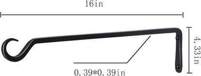 16 inch Plant Hanger, Sturdy Hanging Plant Bracket Outdoor, Hanging Plant Wall - Image 2