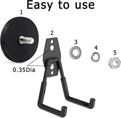 Heavy Duty Storage Magnetic Utility Hooks, Large Garage Magnet Hooks - Image 4
