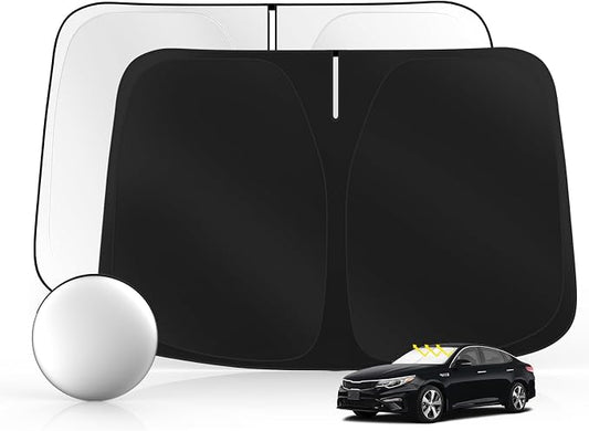 Windshield Sun Shade for Kia Optima 2016-2020 Foldable Sunshade Custom Fit by SULAGIWINDSHIELDSUNSHADE