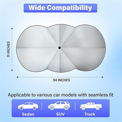 EcoNour Car Windshield Sunshade Umbrella | Foldable Windshield Sun Shade Cover - Image 3