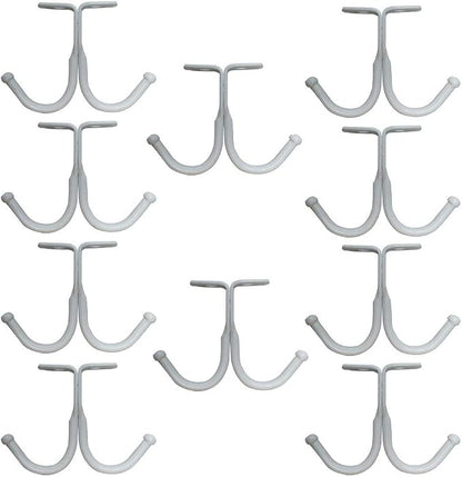 haowei Double Prong Ceiling Hook, WhaGaay 10 Pcs Towel/Robe/Coat Clothes Hook by haowei