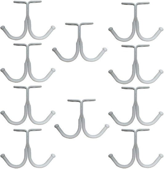 haowei Double Prong Ceiling Hook, WhaGaay 10 Pcs Towel/Robe/Coat Clothes Hook by haowei