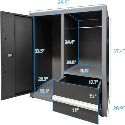 Steel Garage Workbench with Storage and Cabinets, Tool Organization, - Image 7