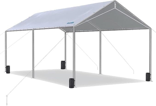 Quictent 10x20 ft Heavy Duty Car Canopy Galvanized Frame Carport Outdoor Party by QUICTENT