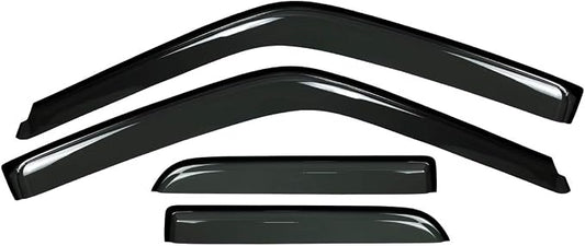4pcs Outside Mount Style Window Rain Guards Durable Side Wind Deflectors Dark by Deebior