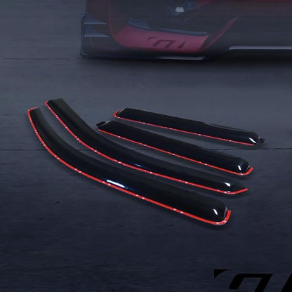 in Channel Window Deflector Sun/Rain/Wind Guards Smoke Window Visors 4Pc Set - Image 3
