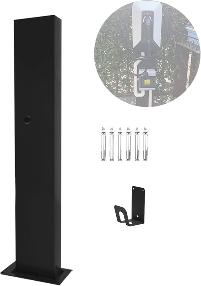 EV Charger Connector Pedestal Electric Vehicle Charging Stations, Stainless by Unknown