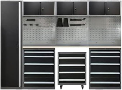 JZD Heavy Duty Metal Garage Shop Tool Storage Cabinet Set System by JZD