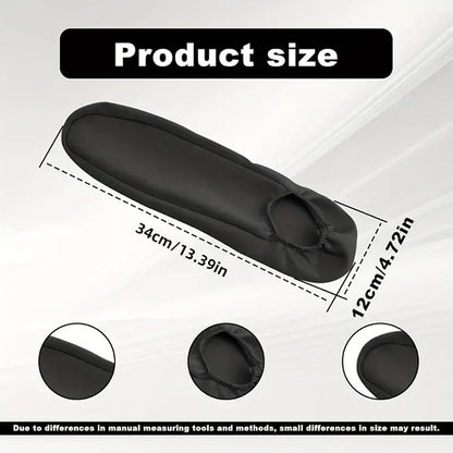 Automotive Black Cloth Fabric Armrest Covers - Image 2