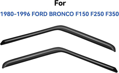 Window Visors Rain Guards for 1980-1996 Ford Bronco, Out-Channel Window Vent - Image 3