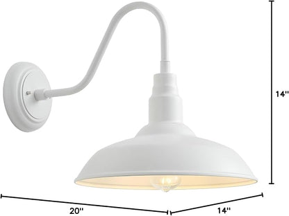 14 Inch Dome Outdoor Gooseneck Barn Light Fixture - Image 9
