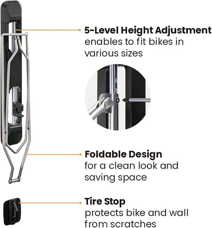 Mount Plus Bike-M Easy Wall Mounted Bike Storage Rack - Image 4
