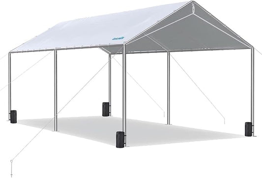 Quictent 10x20 ft Heavy Duty Car Canopy Galvanized Frame Carport Outdoor Party by QUICTENT