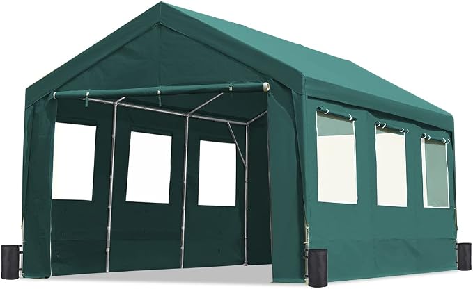 ADVANCE OUTDOOR 12x20 ft Car Canopy Garage Heavy Duty Carport Boat Shelter by ADVANCEOUTDOOR