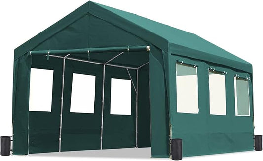 ADVANCE OUTDOOR 12x20 ft Car Canopy Garage Heavy Duty Carport Boat Shelter by ADVANCEOUTDOOR