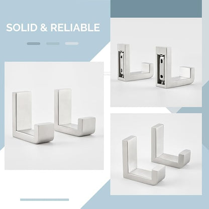 Angle Simple Towel Hooks for Bathroom, SUS 304 Stainless Steel Robe Coat Hooks - Image 8