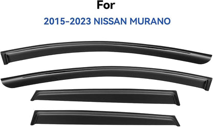 Window Visors Rain Guards for 2015-2024 Nissan Murano, Out-Channel Window Vent - Image 2