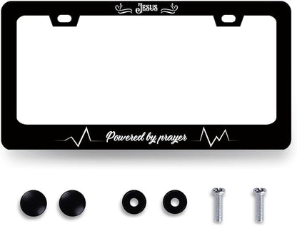 Jesus Cross License Plate Frame Funny Christian License Plate Holder Stainless by RNKATIH