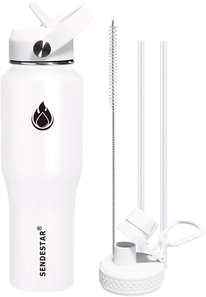 SENDESTAR 32oz Water Bottle Wide Mouth Stainless Steel Vacuum Insulated Double by Sendestar