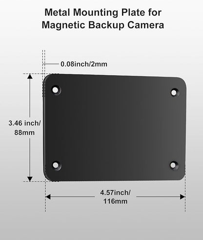 Metal Mounting Plate for Magnetic Wireless Backup Camera, 4.6"x3.1" Metal Base - Image 2