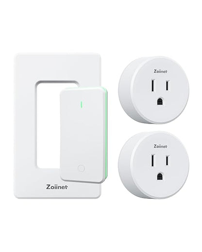 Remote Control Outlet Plug Switch, Buckle Design & Removable Wireless Light by Zoiinet