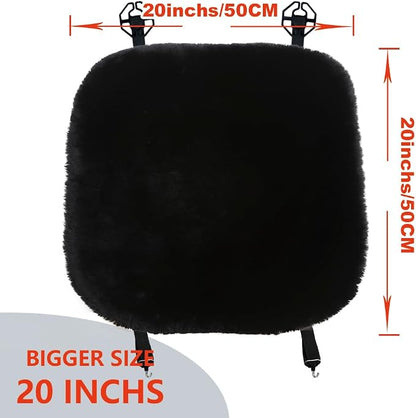 20 inchs Fluffy Genuine Australia Sheepskin Car Seat Cover - Image 3