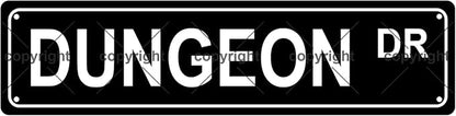 DUNGEON DR Space Metal Tin Street Sign Bar Cafe Garage Cave Home Room Wall by Unknown