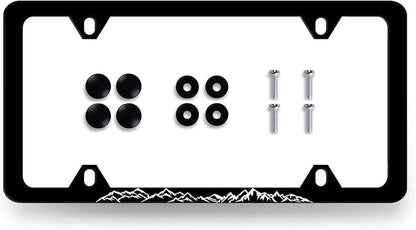Mountain License Plate Frame Mountain License Plate Holder Stainless Steel by RNKATIH