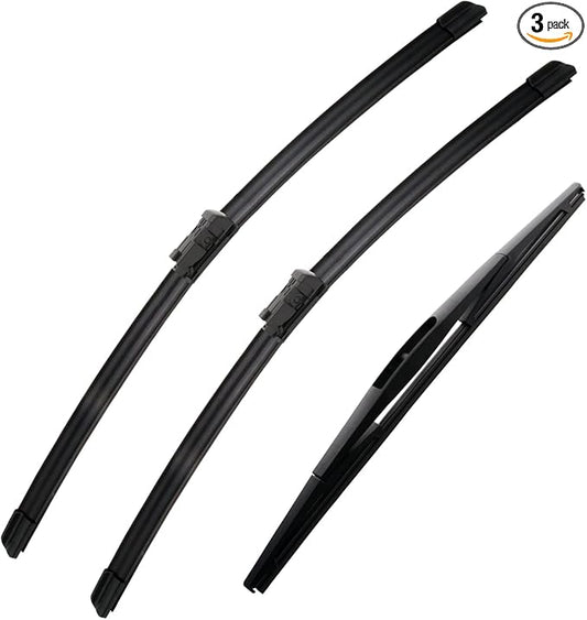 3 Wipers Set-26"+17" Front Windshield Wipers and 14" Rear Wiper Blade by SCTIOANSNOemWiperBlades