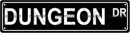 DUNGEON DR Space Metal Tin Street Sign Bar Cafe Garage Cave Home Room Wall by Unknown