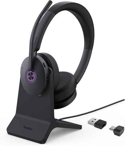 Yealink BH74 with Stand Active Noise Canceling Wireless Headset with Mic by RedefineYourWorkplace