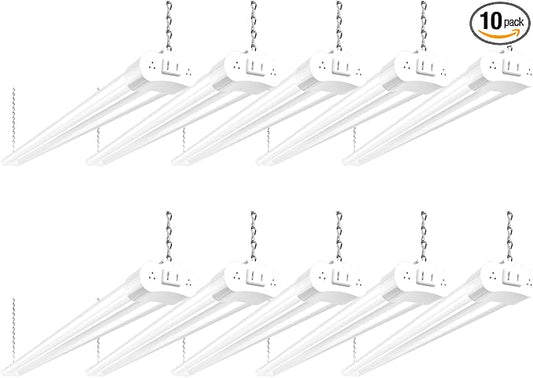 hykolity 10 Pack 4FT Linkable LED Utility Light Fixture, 5000K Daylight by hykolity