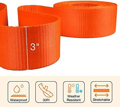 Recovery Tow Strap 3in X 20ft Heavy Duty 30, 000 lbs Break Strength, Use - Image 4