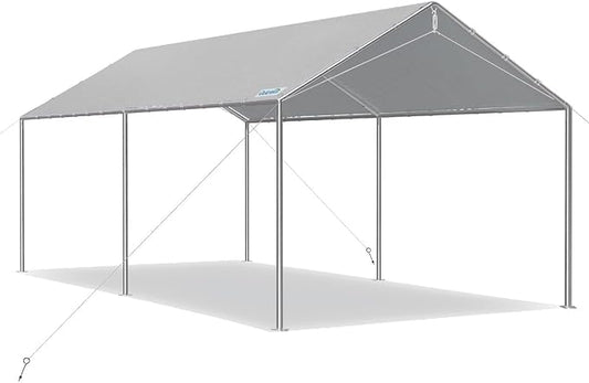 Quictent 10x15 ft Heavy Duty Car Canopy Galvanized Frame Carport Outdoor Party by QUICTENT