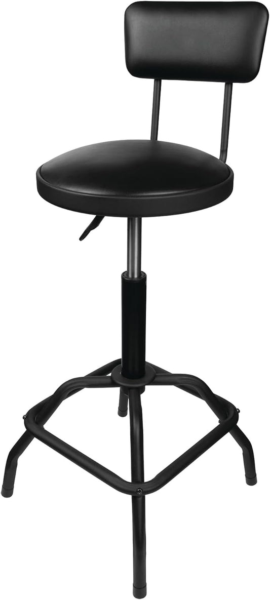 Performance Tool W85016 Pneumatic Stool w/Removable Backrest by PerformanceTool