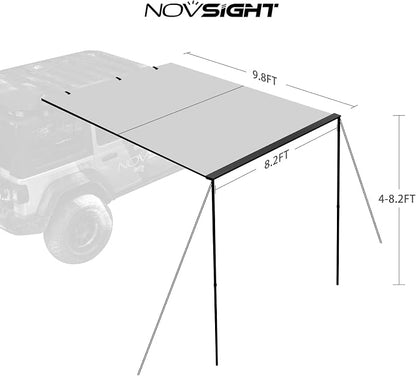 NOVSIGHT Car Side Off Road Awning 8.2 x 10ft, Waterproof Pull-Out - Image 2