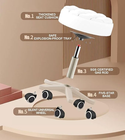 Small Chair Round Rolling Stool - Image 7