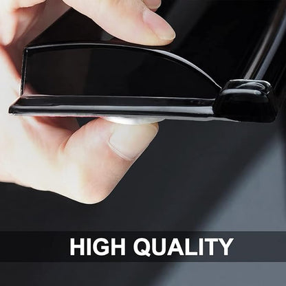 4pcs Side Wind Deflector, Out-Channel Tape On Sun Rain Guards, Dark Smoke Nice - Image 8