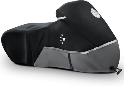 Motorcycle Cover 420D Heavy Duty All Season Universal Weather Waterproof by LILIBZAKI
