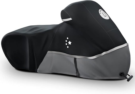 Motorcycle Cover 420D Heavy Duty All Season Universal Weather Waterproof by LILIBZAKI