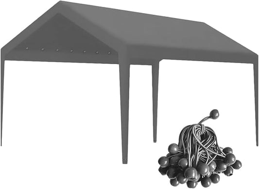 Rutile 12 x 20 FT Carport Replacement Cover, Heavy Duty Car Tarp Canopy Tent by Rutile